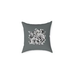 Butterfly Square Poly Canvas Pillow