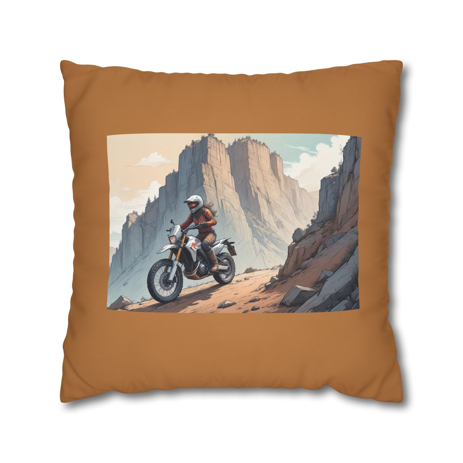 Scrambling Bikes Square Poly Canvas Pillowcase - Image 13