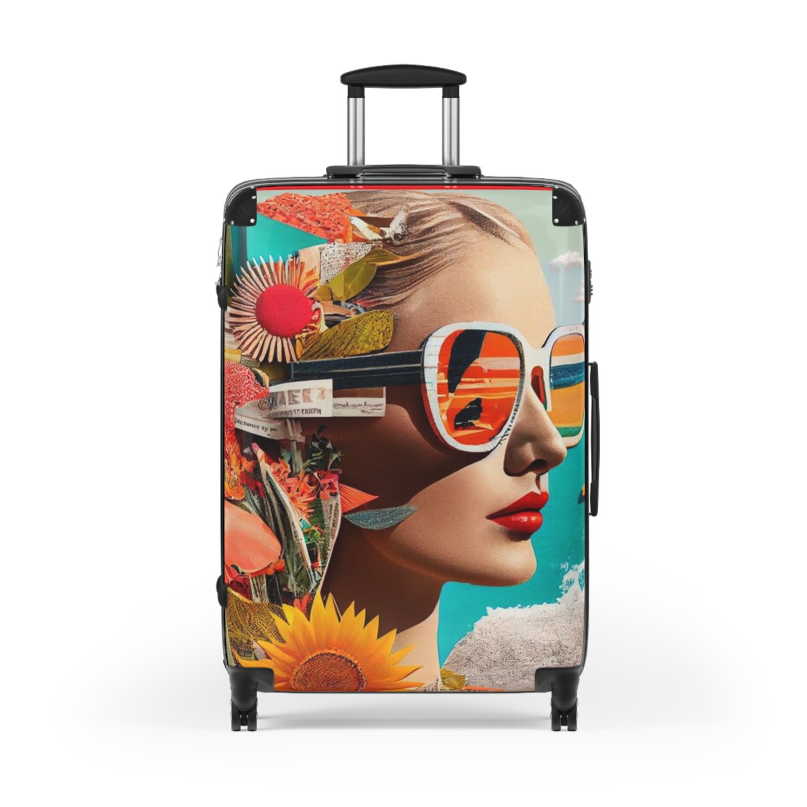 Retro Vintage 70s Prin t Suitcase Flight Case, Vintage Case, Holiday Luggage, Travel Case, Mothers day, Grandma shopping, Beach Case, Teen - Image 9