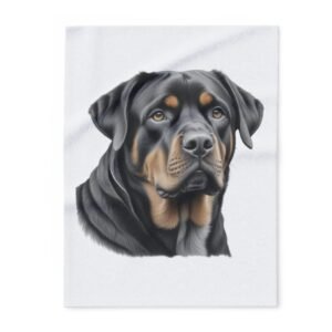 Rottweiller Puppy Arctic Fleece Blanket 08