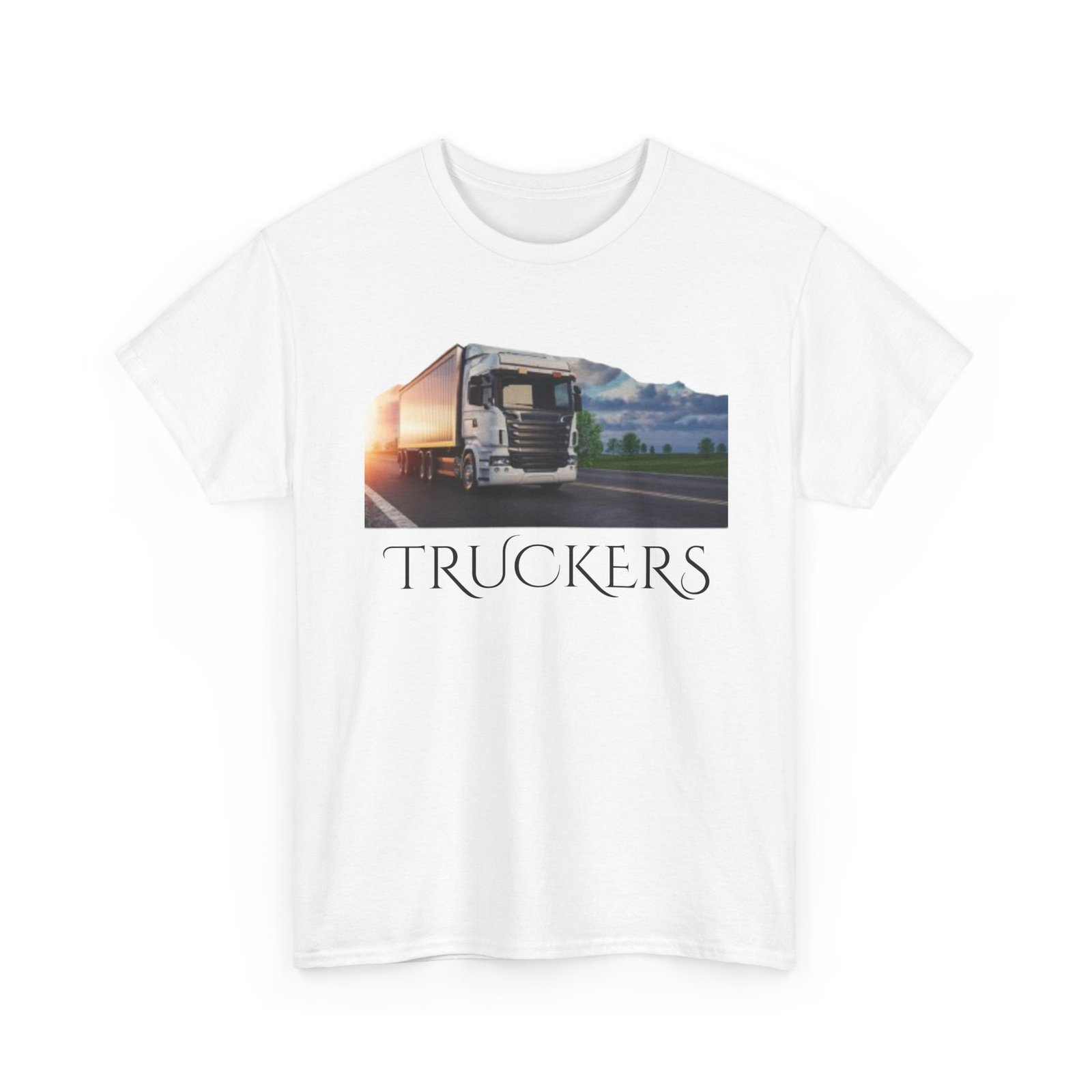 Truckers Lorry Transport Truckers Lorry Unisex Heavy Cotton Tee - Truckers Life, Casual Tee, Truck Driver Gift, Travel Apparel, Road Trip Shirt, Everyday Comfort - Image 3