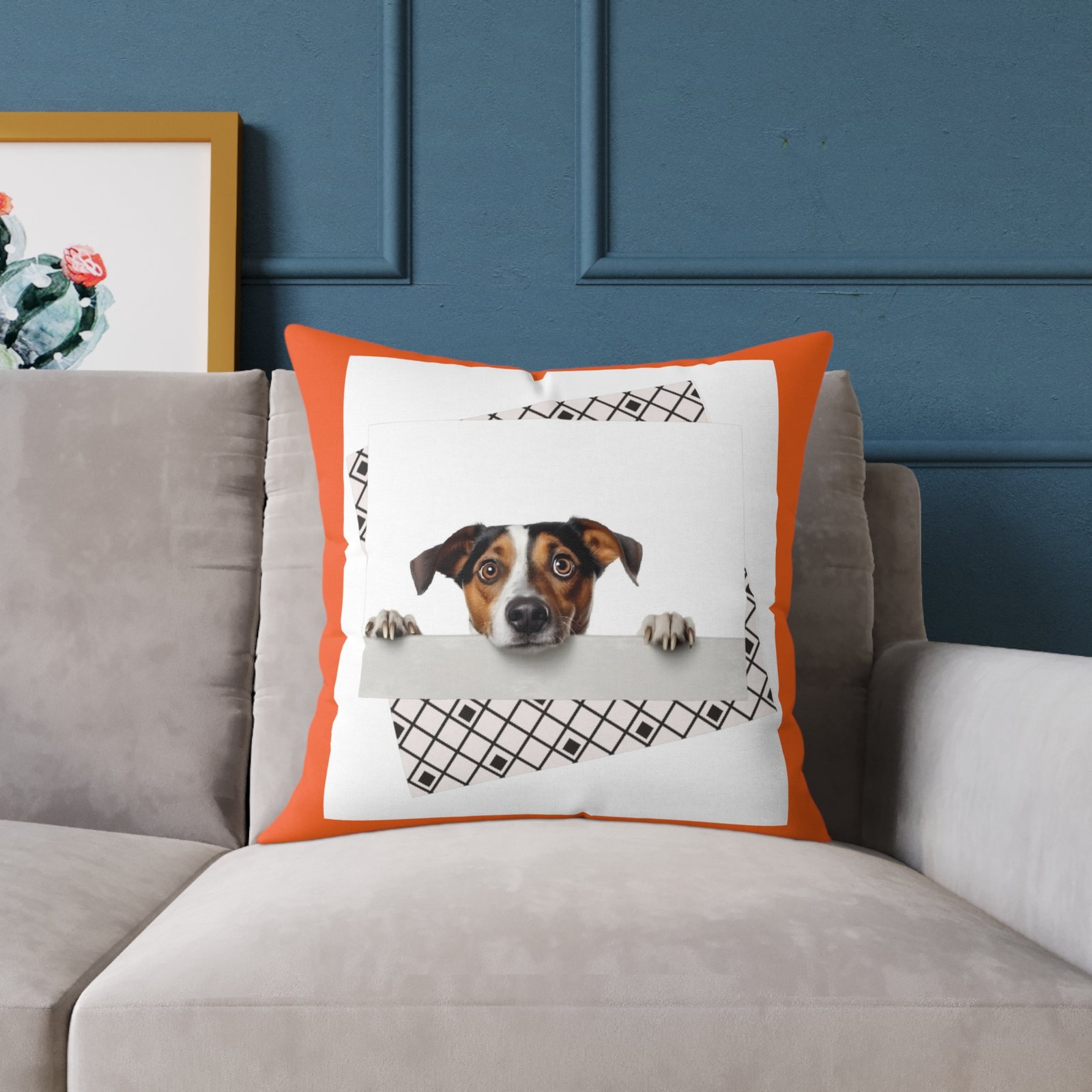 Jack Russell Square Poly Canvas Pillow 08 - Image 11