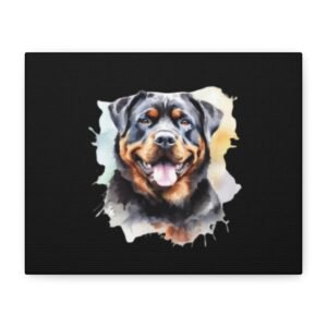 Rottweiler Dog Canvas Art - 1.25" Stretched Matte Print for Pet Lovers
