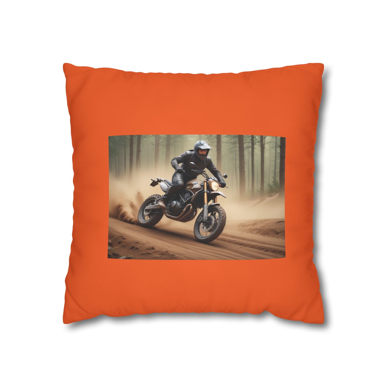 Scrambling Bikes Square Poly Canvas Pillowcase - Image 5