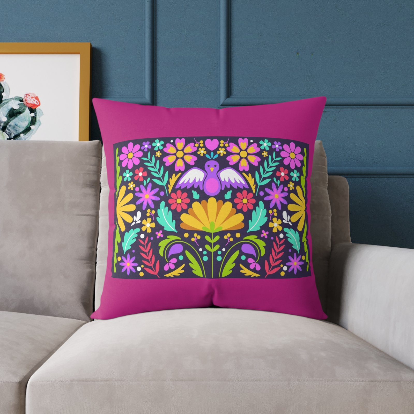 Mexico Square Poly Canvas Pillow - Image 15