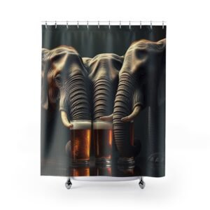Elephant Shower Curtain, Unique Bathroom Decor, Reptile Lovers Gift, Fun Home Accessories, Quirky Bathroom Style