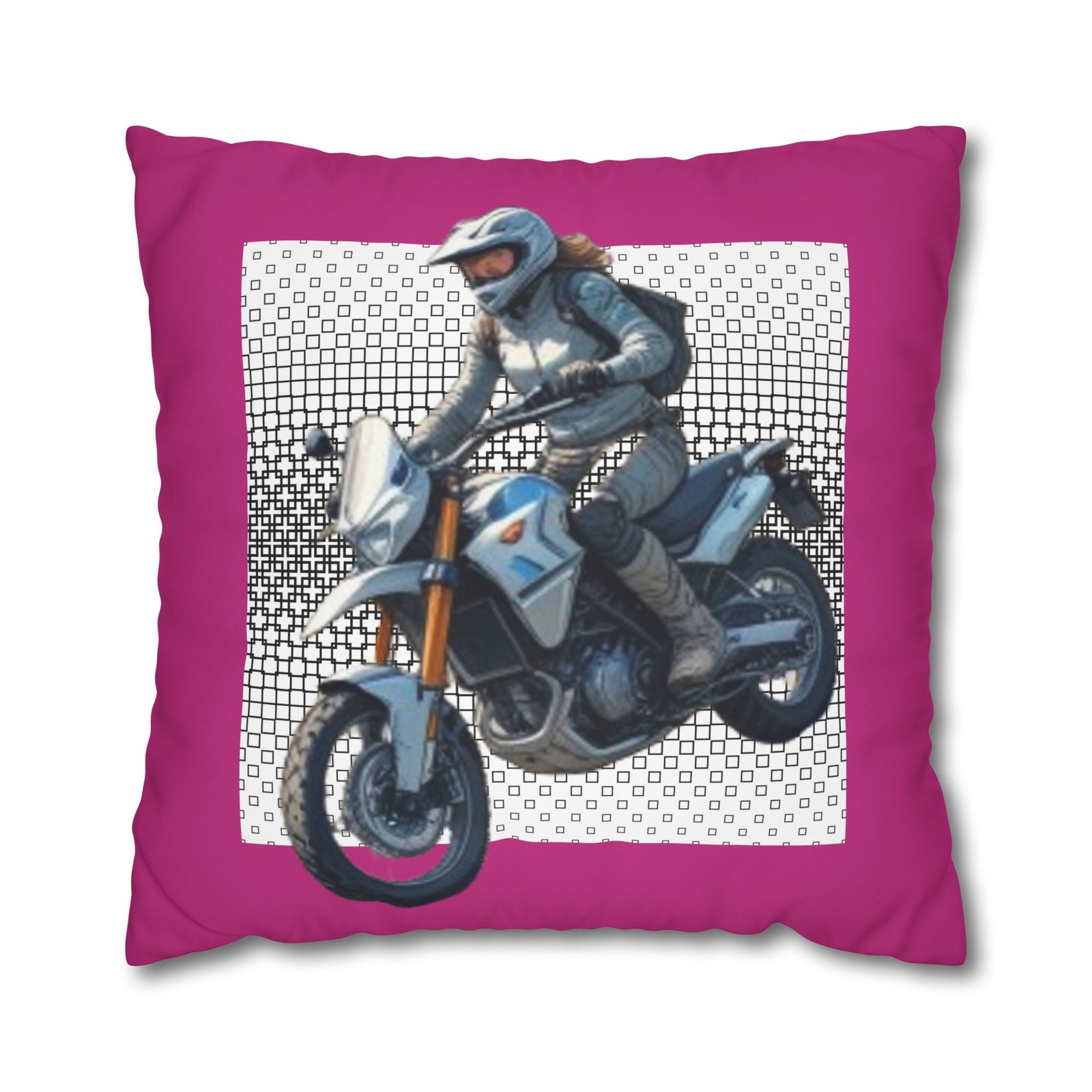 Scrambling Bikes Square Poly Canvas Pillowcase - Image 17