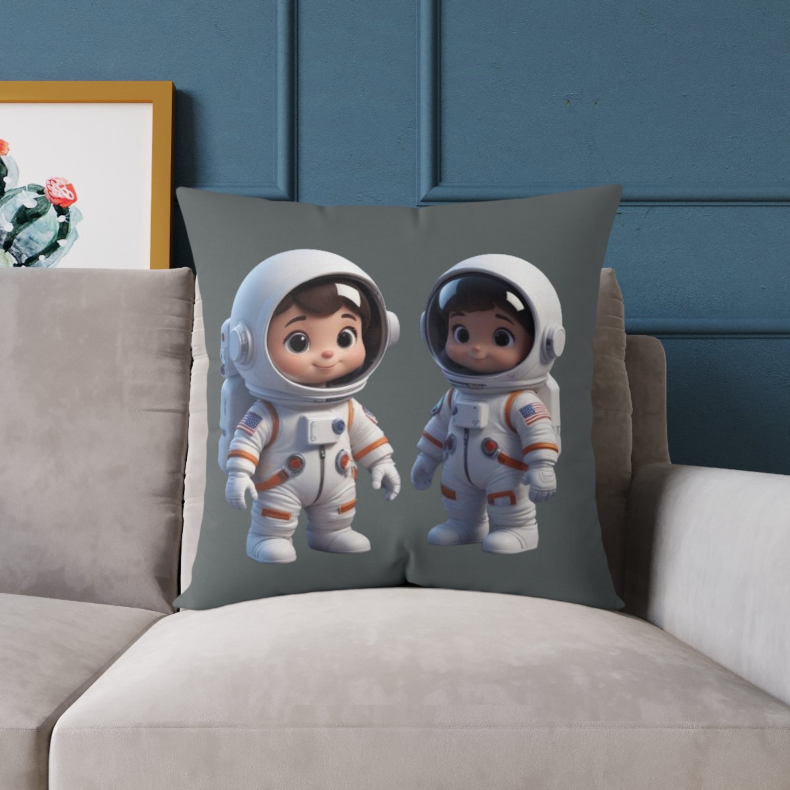 Astronauts Square Poly Canvas Pillow 08 - Image 15