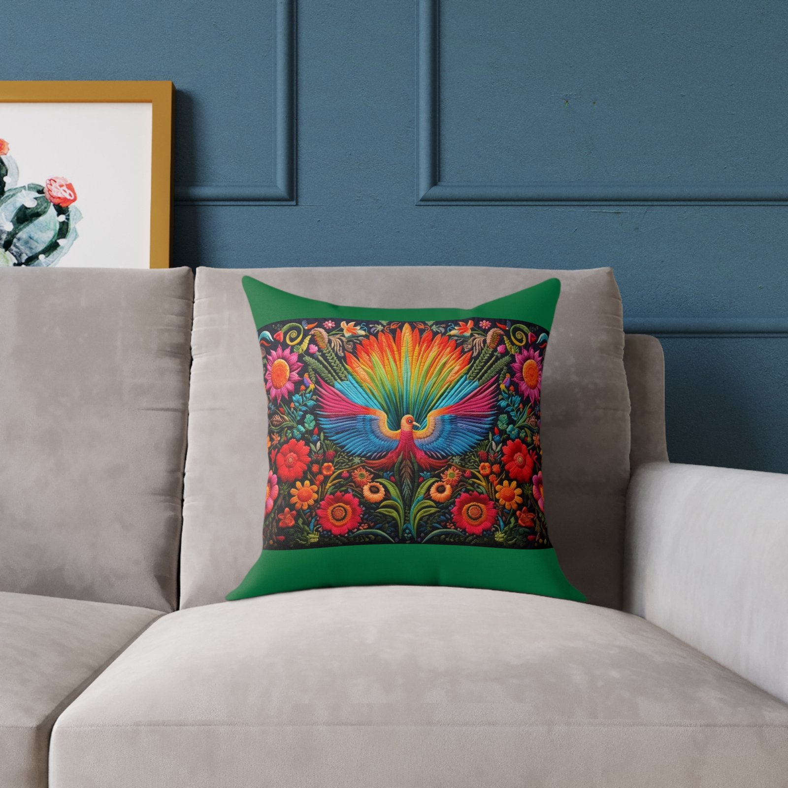 Mexico Square Poly Canvas Pillow - Image 3