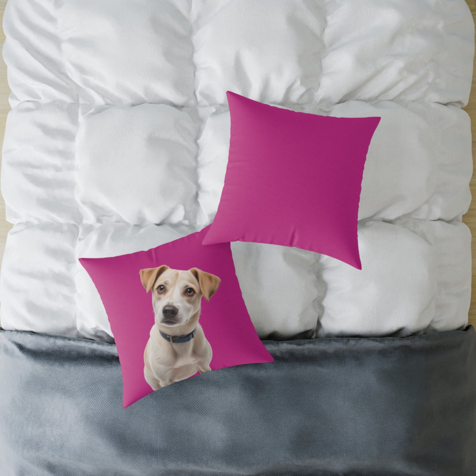 Jack Russell Square Poly Canvas Pillow - Image 12