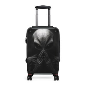 Alien Grey Invasion Prin t Suitcase Travel Case , Holiday Luggage, Flight Case , Alien Prin t, Alien G ift, Teen Luggage,Fathers day, G ift