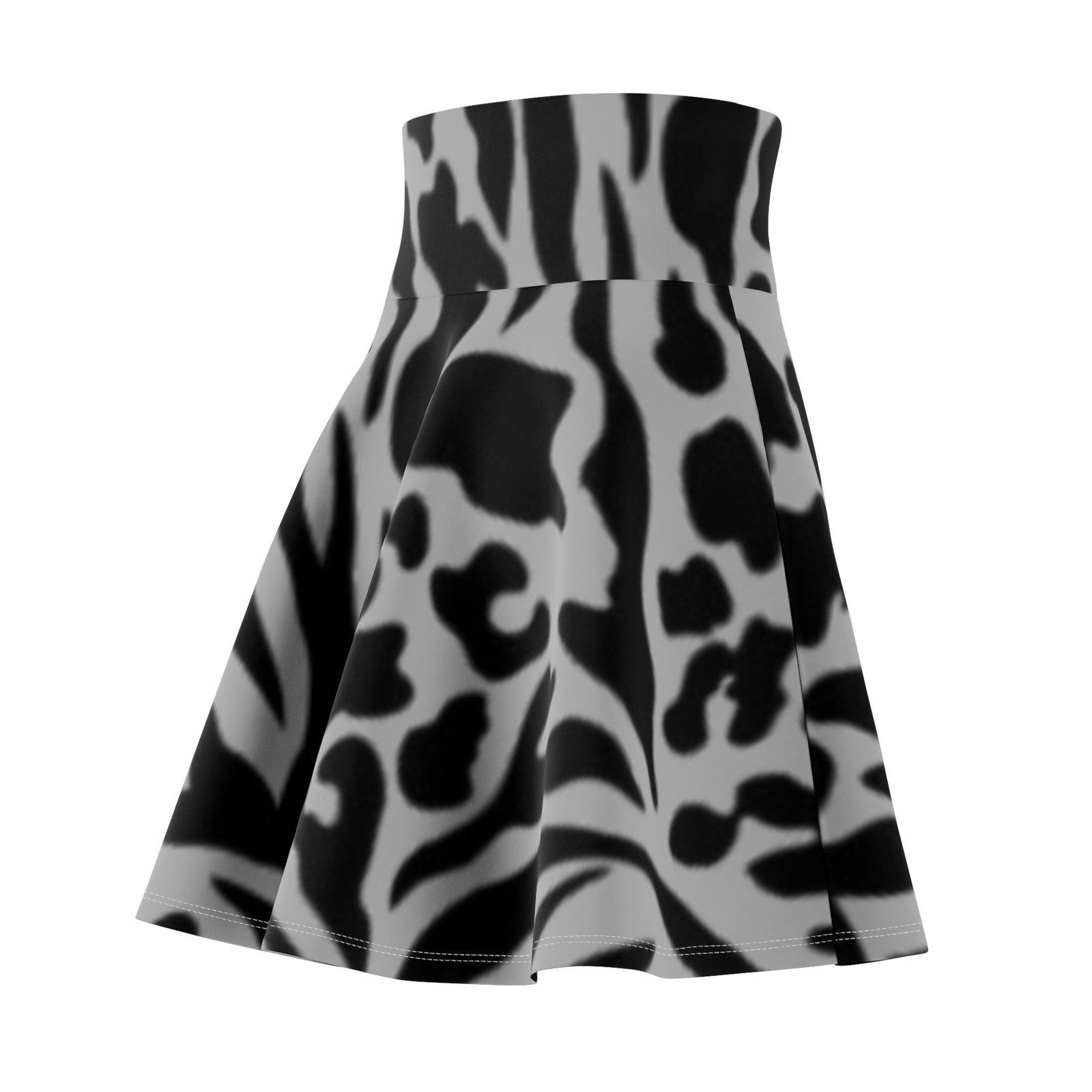 Zebra Print Women's Skater Skirt - Boho Chic Style for Spring & Summer - Image 4