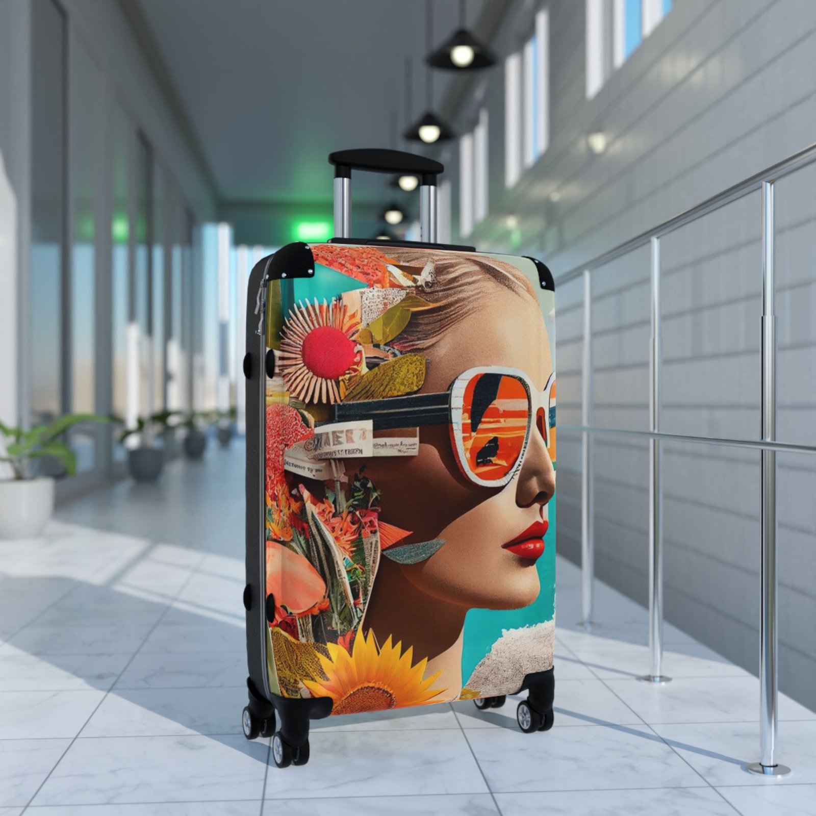 Retro Vintage 70s Prin t Suitcase Flight Case, Vintage Case, Holiday Luggage, Travel Case, Mothers day, Grandma shopping, Beach Case, Teen - Image 7