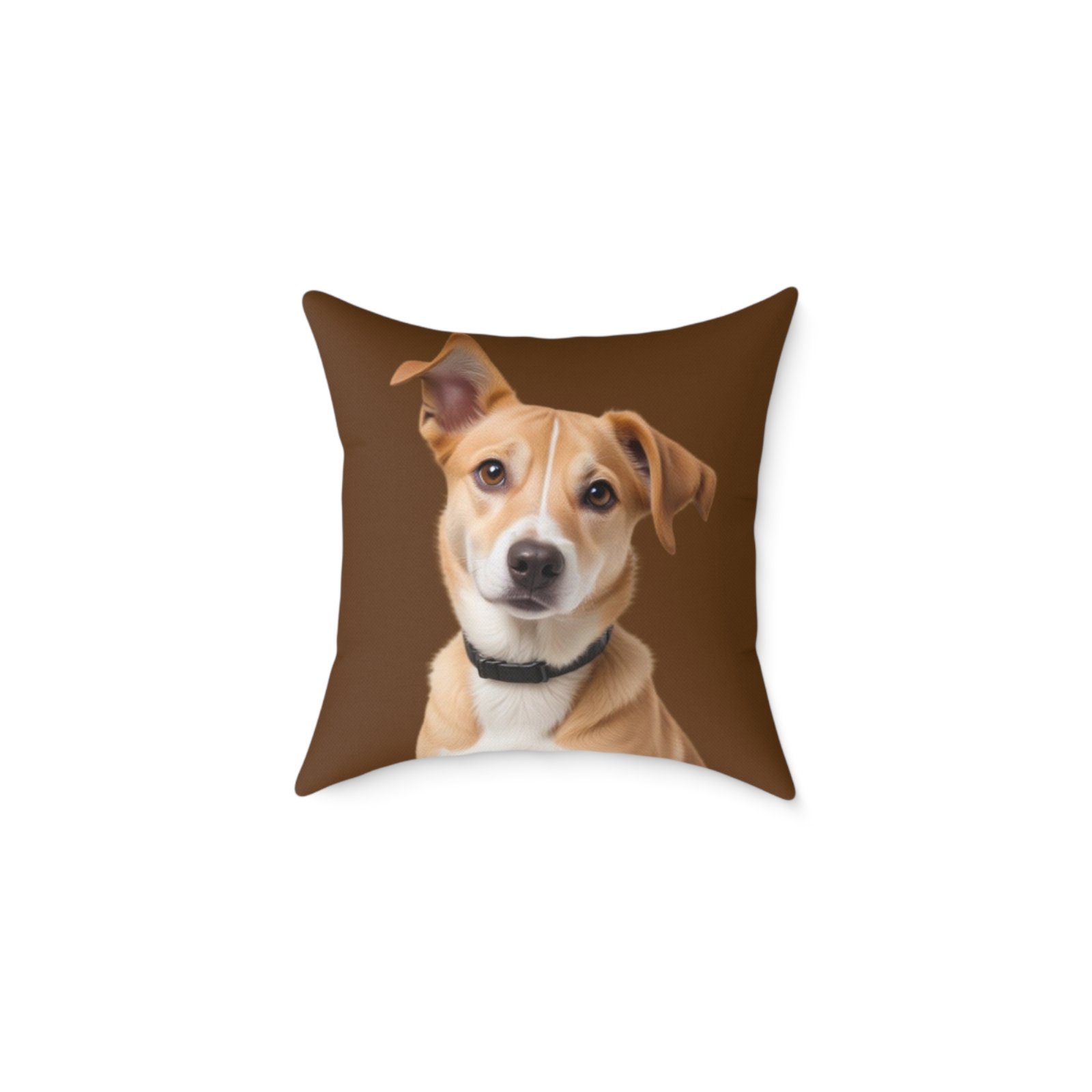 Jack Russell Square Poly Canvas Pillow - Image 5