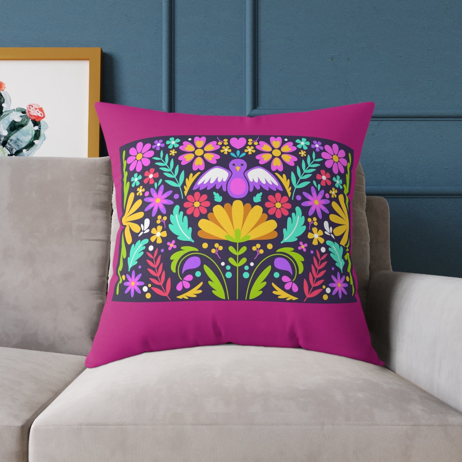 Mexico Square Poly Canvas Pillow - Image 19