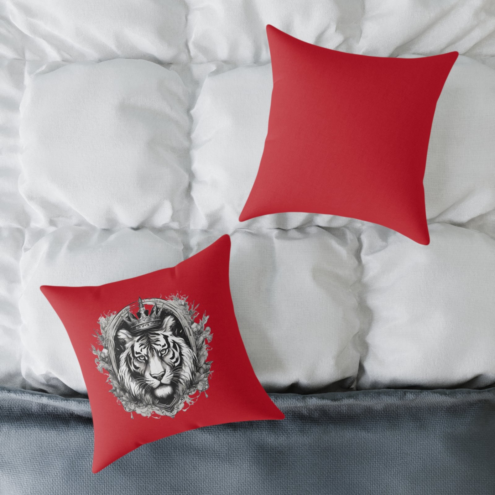 Tiger Square Poly Canvas Pillow - Image 8