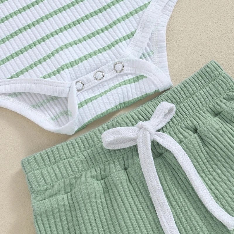 Baby Jumpsuit Short Sleeve Toddler Jumpsuit Romper Shorts Suit - Image 2
