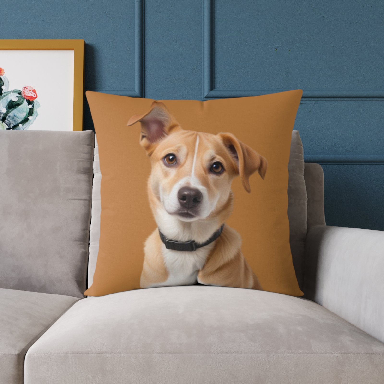 Jack Russell Square Poly Canvas Pillow - Image 15