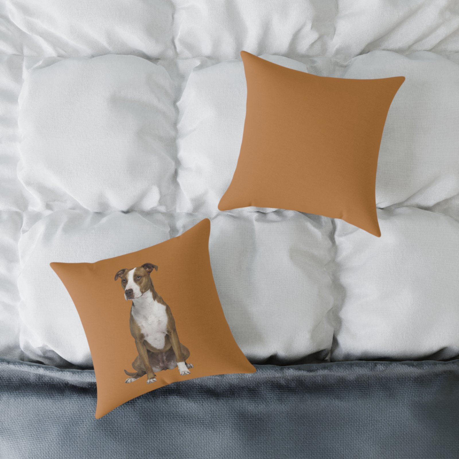 Staffordshire Bull Terrier Square Poly Canvas Pillow 08 - Image 4