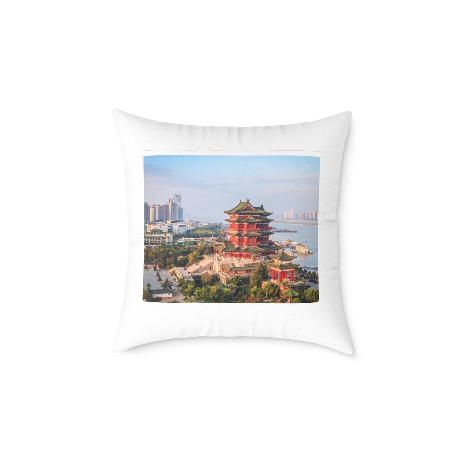 Japans Temple Square Poly Canvas Pillow - Image 9
