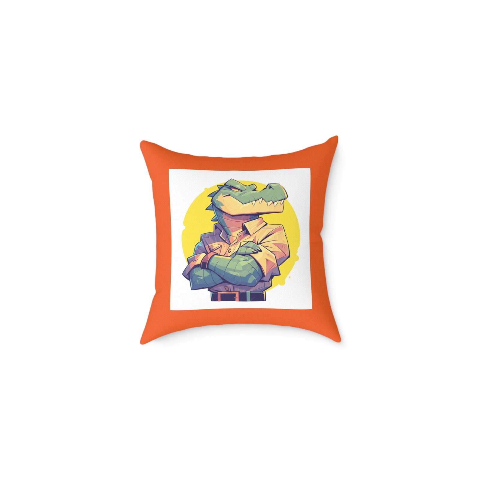 Dinassaur Square Poly Canvas Pillow