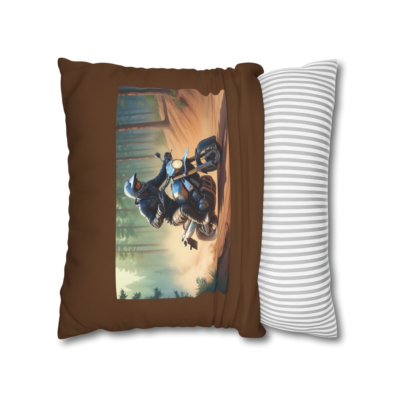 Scrambling Bikes Square Poly Canvas Pillowcase - Image 10