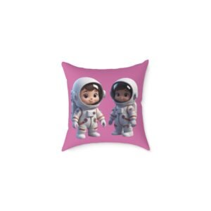 Astronauts Square Poly Canvas Pillow 08