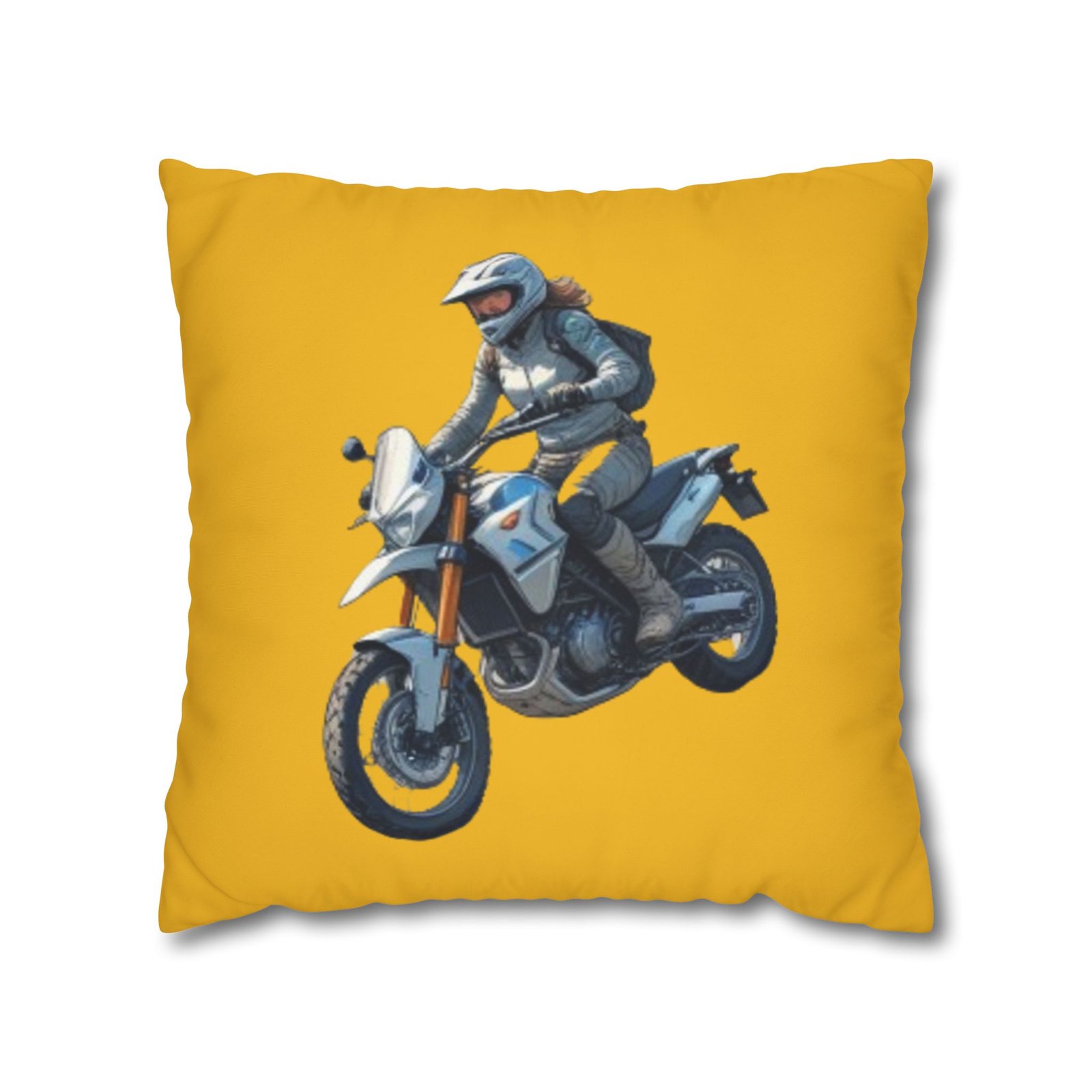 Scrambling Bikes Square Poly Canvas Pillowcase - Image 9