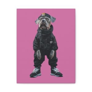 Gangster Dog Art Canvas Print - Modern Home Decor