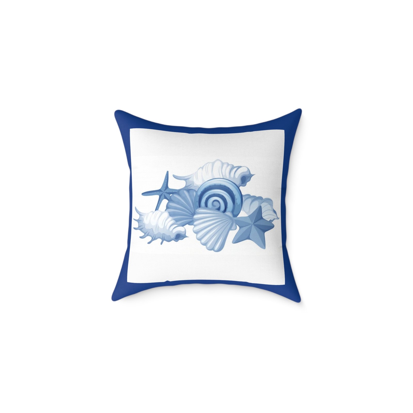 Sea shells Seaside Beach Square Poly Canvas Pillow 08 - Image 5