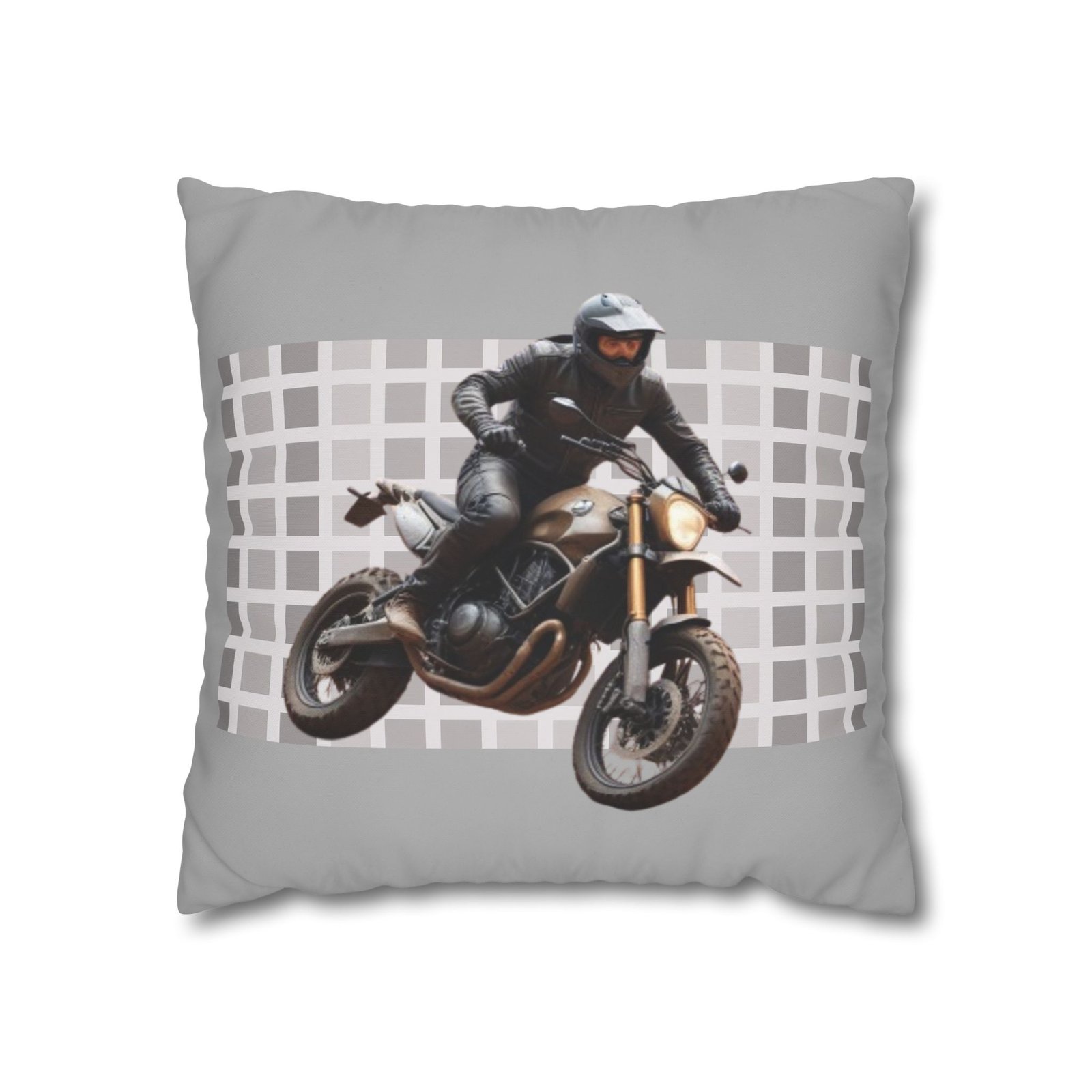 Scrambling Bikes Square Poly Canvas Pillowcase - Image 5