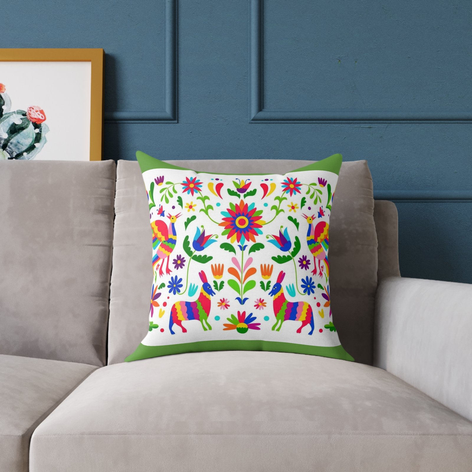 Mexico Square Poly Canvas Pillow - Image 7