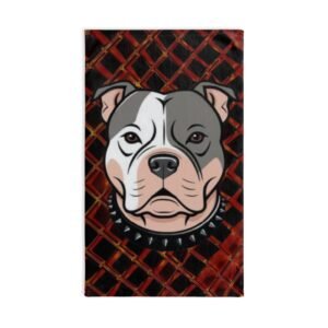 Bull Terrier Plaid Hand Towel, Dog Lover Gift, Kitchen Decor, Pet Accessories, Unique Home Decor, Holiday Gift Idea