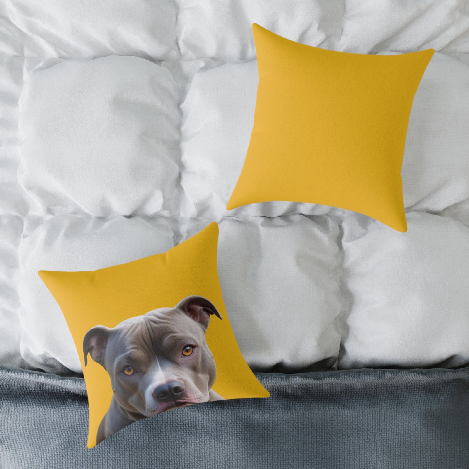 Staffordshire Bull Terrier Square Poly Canvas Pillow - Image 8