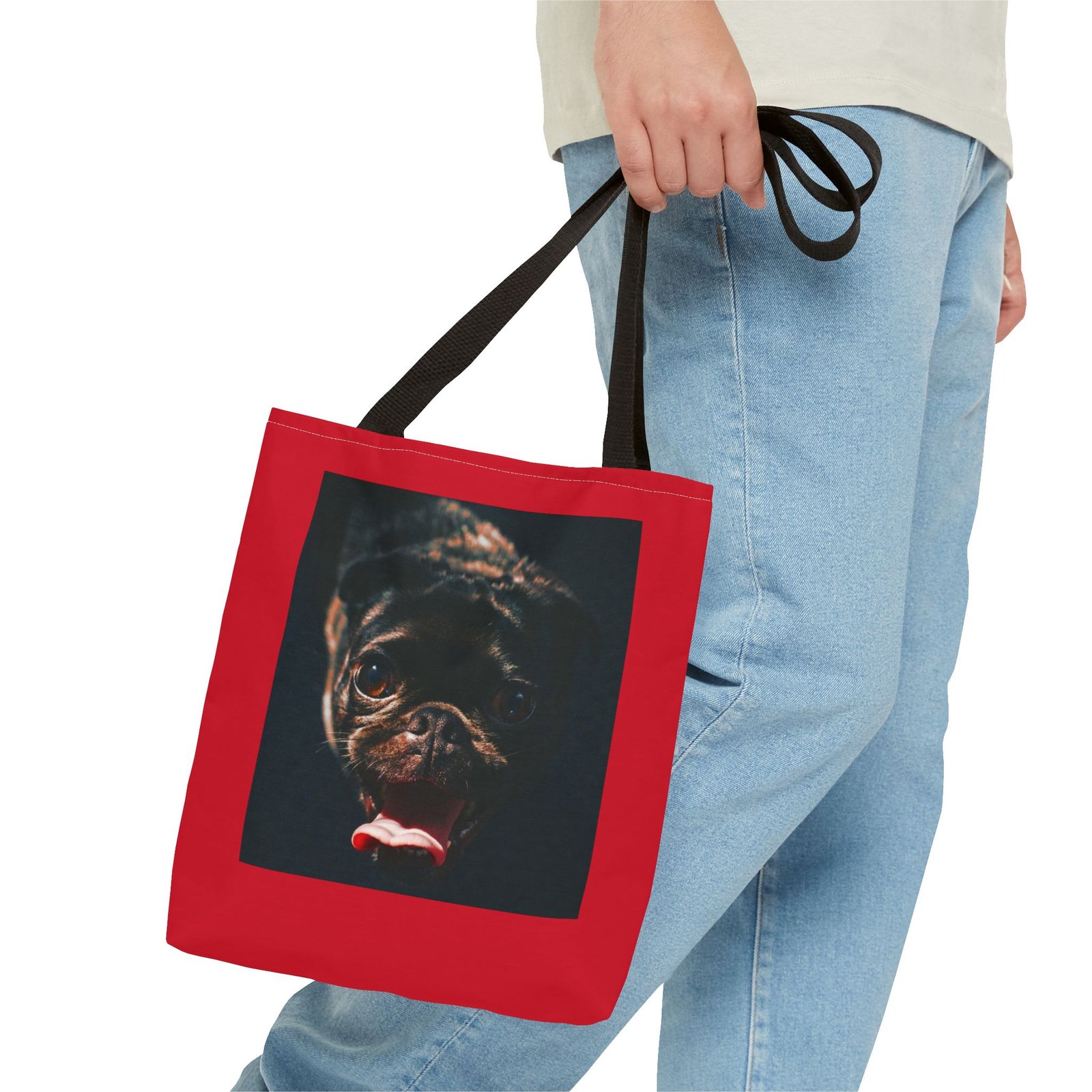 Pug Pet Lover Tote Bag - Stylish Dog Lover's Accessory - Image 3