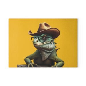 Iguana Dragon Glass Cutting Board - Unique Kitchen Decor, Perfect Gift for Chefs, Home Cooks, and Housewarmings, Ideal for Birthdays or Holidays