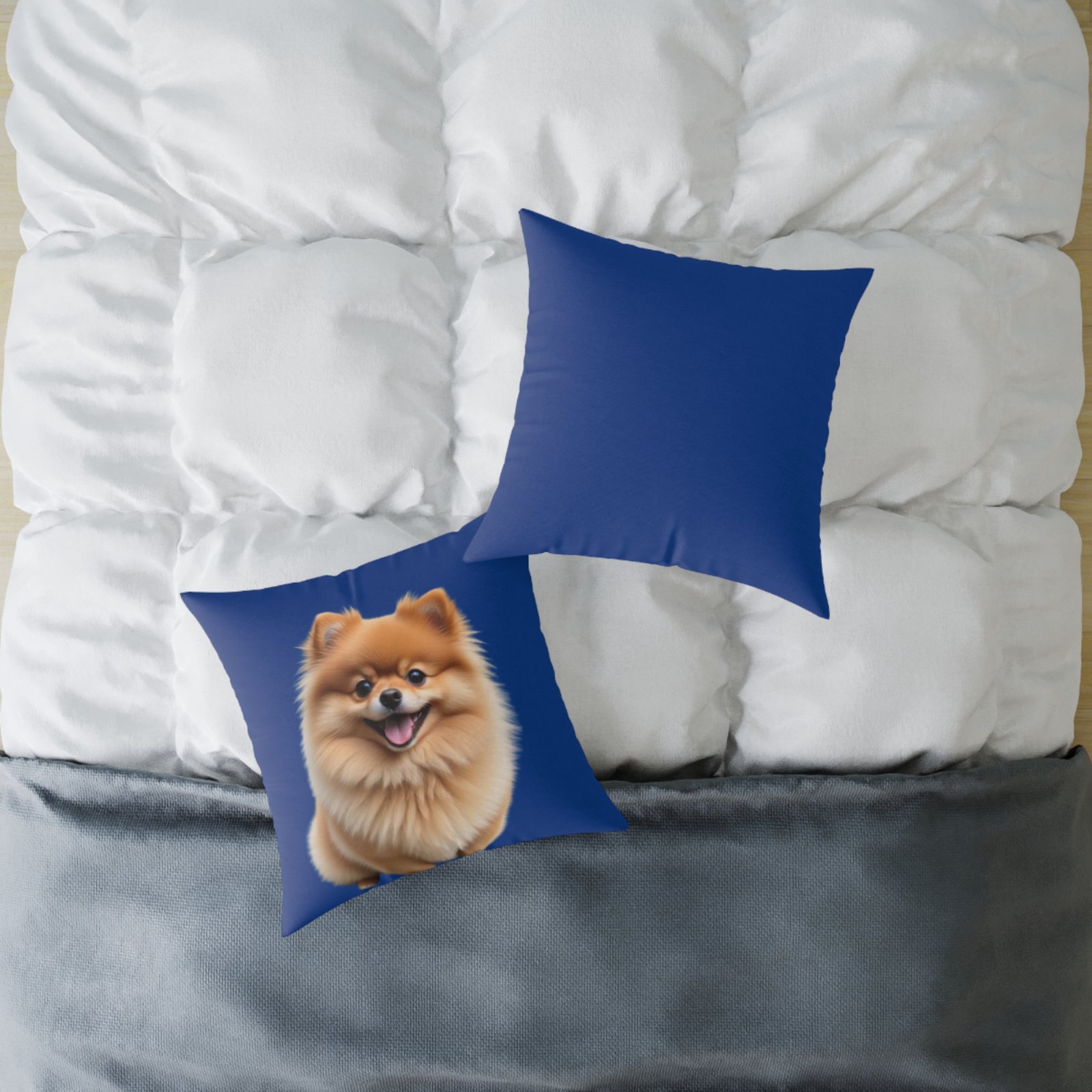 Pomeranian Dog Square Poly Canvas Pillow - Image 12
