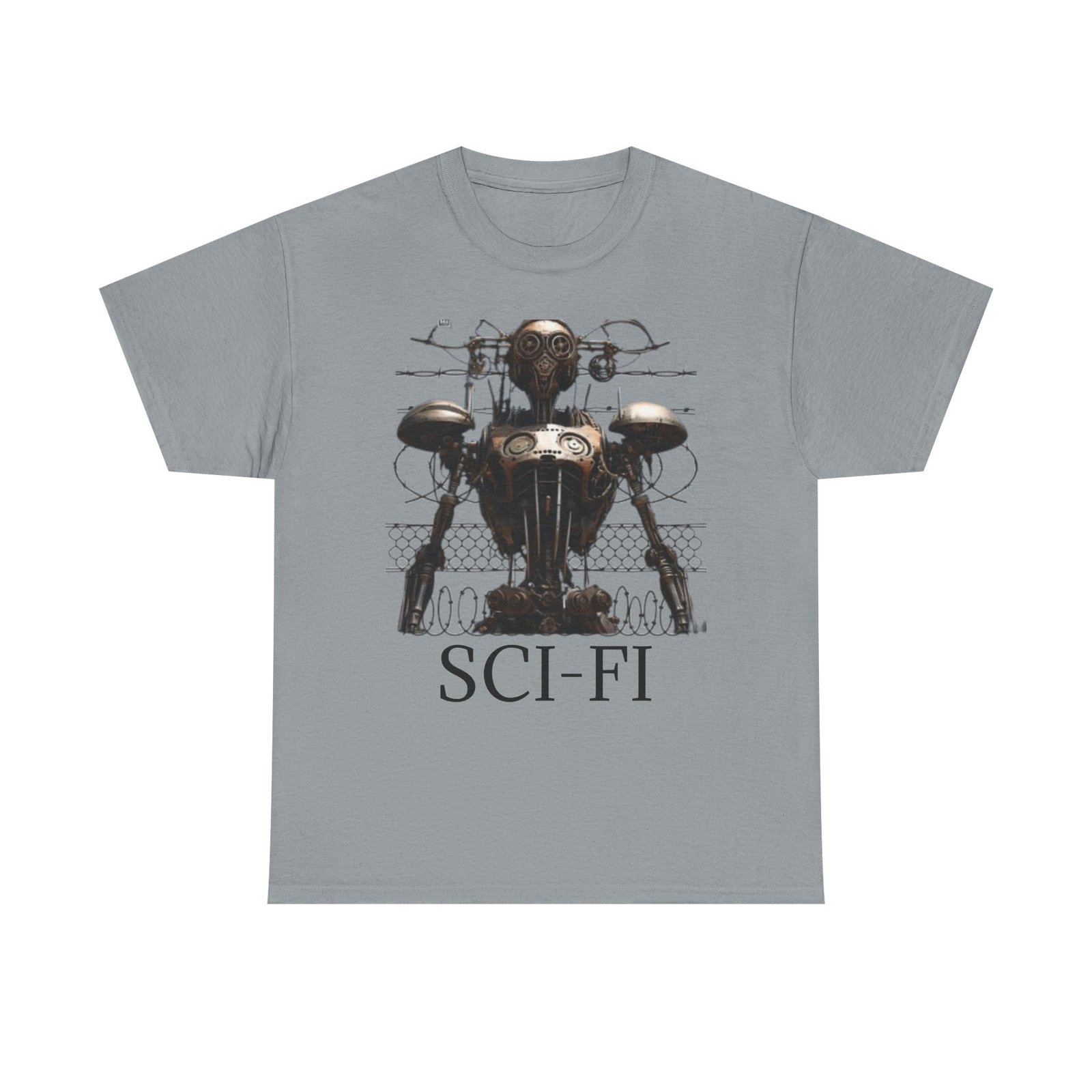 Sci-Fi Robot Futuristic Tee, Unisex Cotton T-Shirt, Geeky Clothing, Perfect Gift for Sci-Fi Lovers, Casual Wear, Unique Graphic Tee - Image 37
