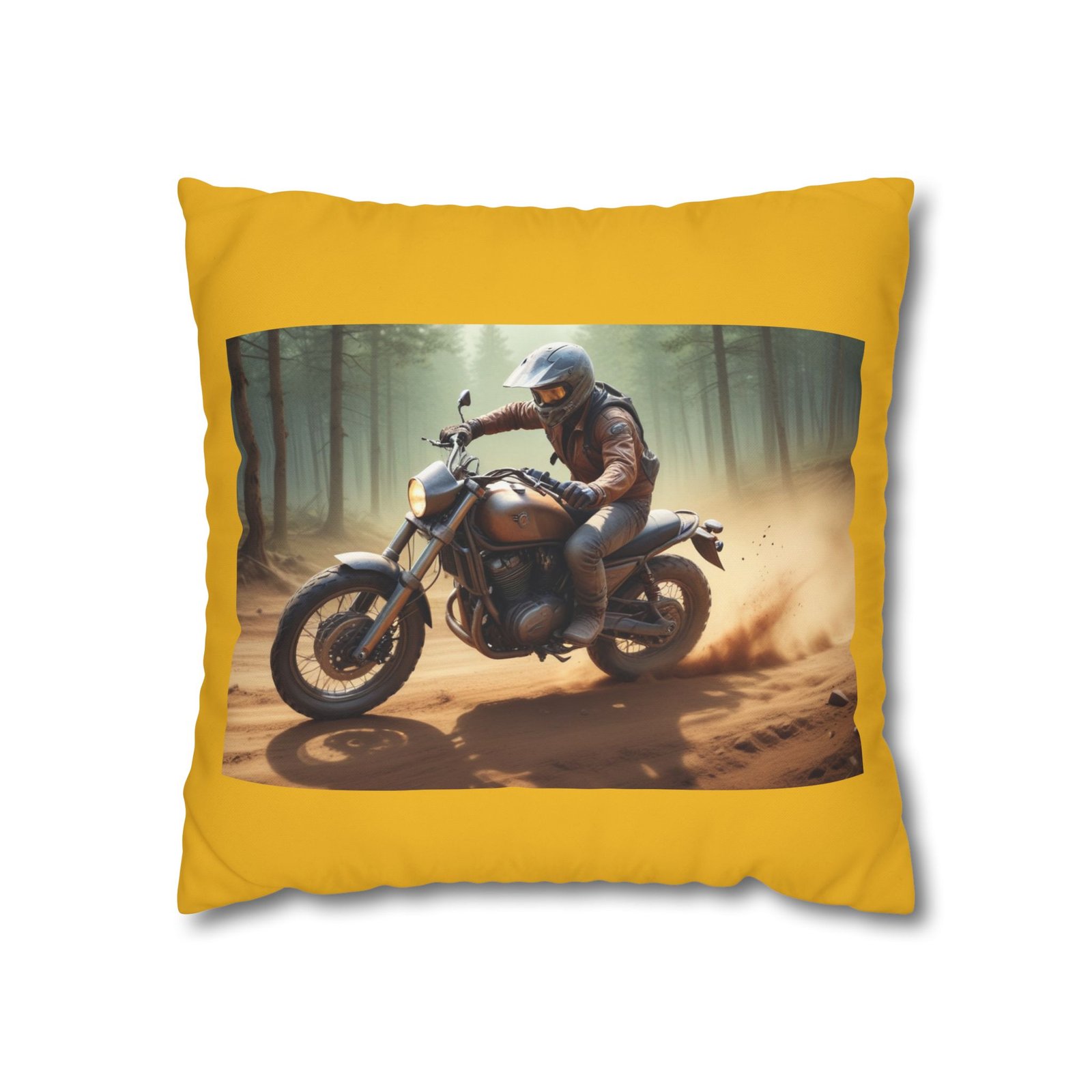 Scrambling Bikes Square Poly Canvas Pillowcase - Image 5