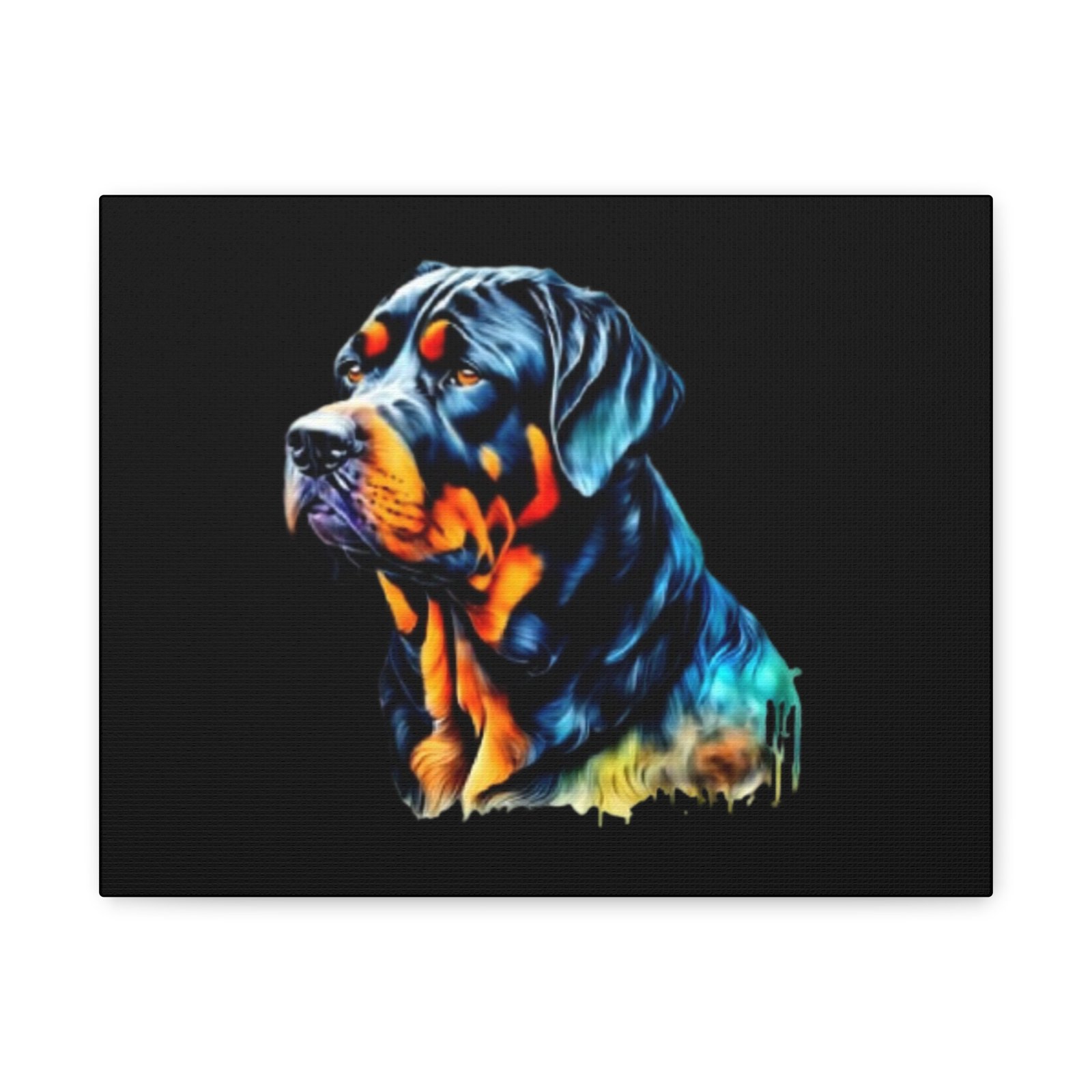 Rottweiller Dog Canvas Art - 1.25" Stretched Matte Print for Pet Lovers - Image 9
