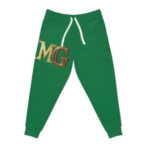 Athletic Joggers with MG Design, Comfortable Jogging Pants, Sportswear Gift, Activewear, Fitness Apparel, Red Joggers
