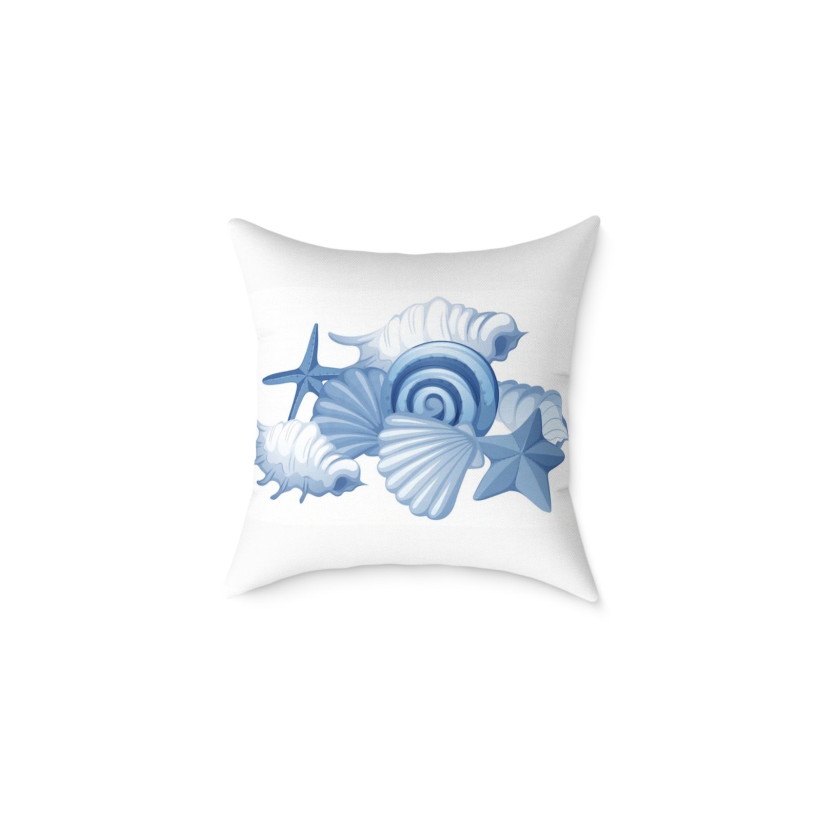 Sea shells Seaside Beach Square Poly Canvas Pillow 08 - Image 5