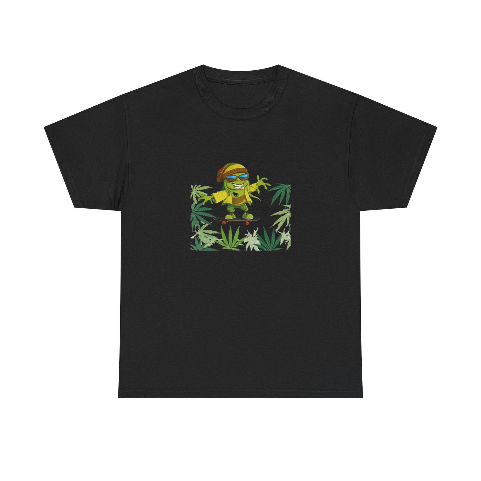Cannabis Leaves Unisex Heavy Cotton Tee 08 - Image 5