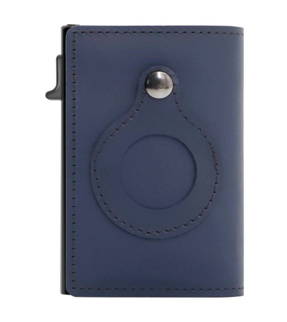 AirTag Wallet Anti Theft Bullet Card Bag Multi-functional Rfid Card Holder Men's Leather Slim Wallets For Airtag Air Tag - Image 8