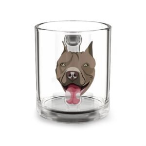 Bull Terrier Glass Mug, Pet Lover's Gift, Cute Beverage Container, Dog-Themed Coffee Mug, Perfect for Dog Owners