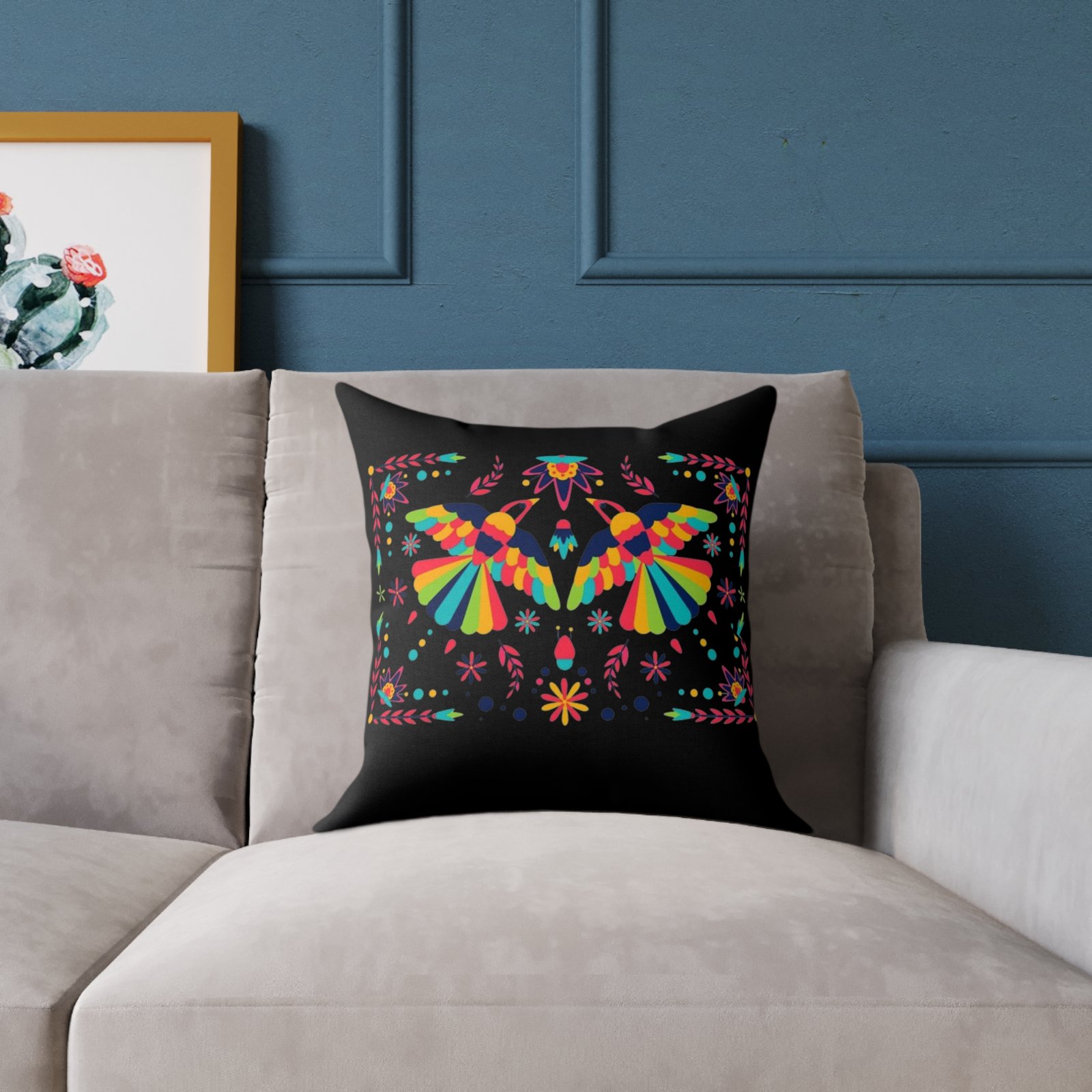 Mexico Square Poly Canvas Pillow - Image 3