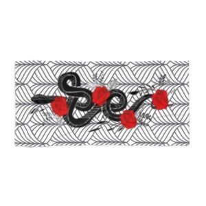 Tattoo Art  Beach Towel - A Bold Statement for Beach Lovers, Surf & Swim, Summer Travel, Pool Parties, Unique Gift Idea