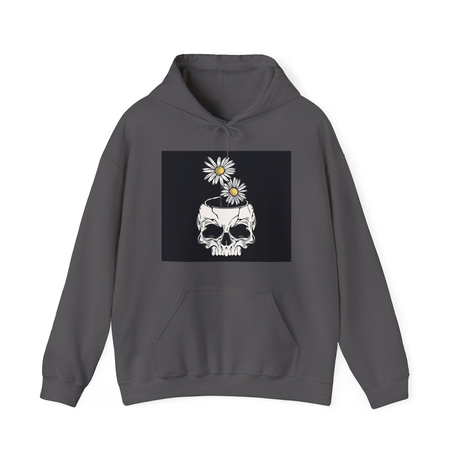 Skull Roses Tattoo Flowers Hoodie, Gothic Sweatshirt, Edgy Pullover, Dark Floral - Image 45