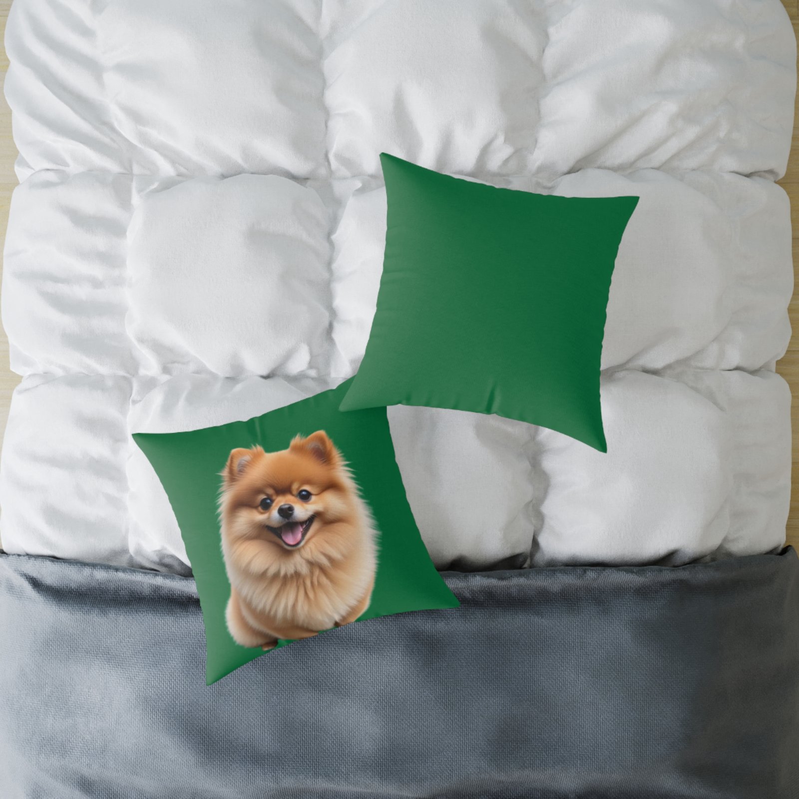 Pomeranian Dog Square Poly Canvas Pillow - Image 12