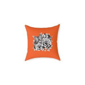 Butterfly Square Poly Canvas Pillow